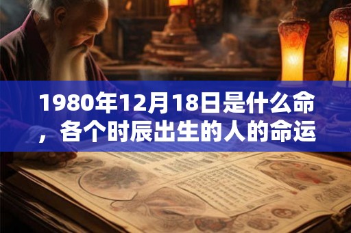 1980年12月18日是什么命，各个时辰出生的人的命运