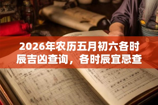 2026年农历五月初六各时辰吉凶查询，各时辰宜忌查询一览