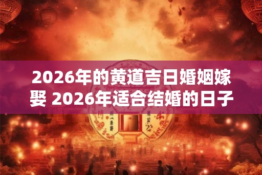 2026年的黄道吉日婚姻嫁娶 2026年适合结婚的日子