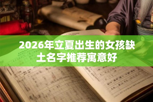 2026年立夏出生的女孩缺土名字推荐寓意好