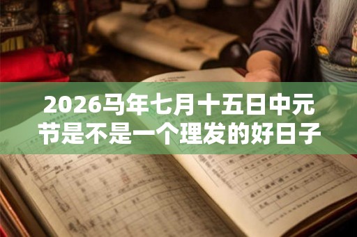 2026马年七月十五日中元节是不是一个理发的好日子？