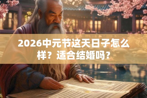 2026中元节这天日子怎么样？适合结婚吗？
