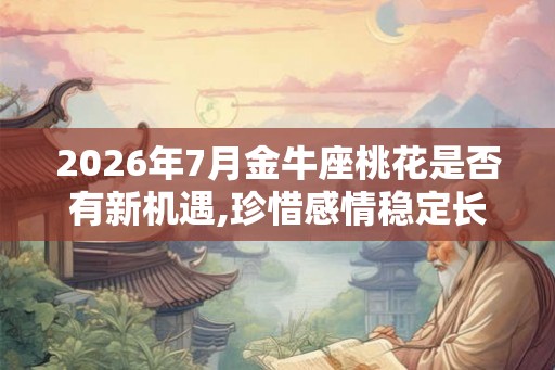 2026年7月金牛座桃花是否有新机遇,珍惜感情稳定长久 2026年7月金牛座桃花是否有新机遇,珍惜感情稳定长久
