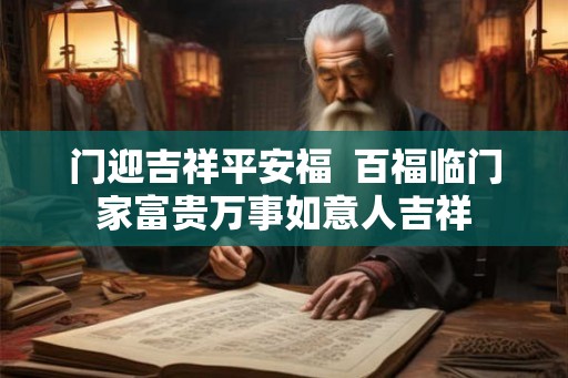 门迎吉祥平安福  百福临门家富贵万事如意人吉祥