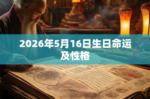 2026年5月16日生日命运及性格