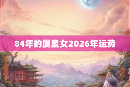 84年的属鼠女2026年运势