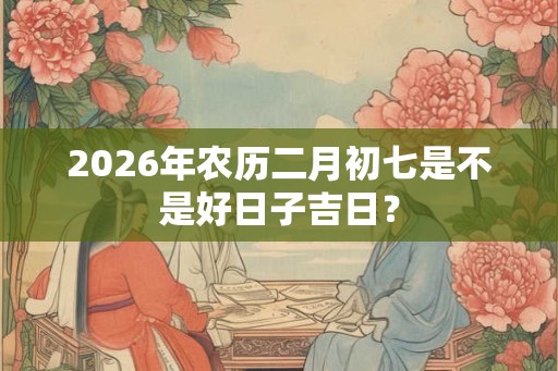 2026年农历二月初七是不是好日子吉日? 2026年农历二月初七是不是好日子吉日?