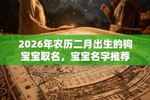 2026年农历二月出生的狗宝宝取名，宝宝名字推荐