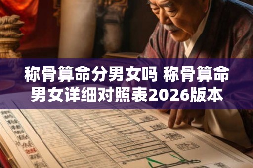 称骨算命分男女吗 称骨算命男女详细对照表2026版本