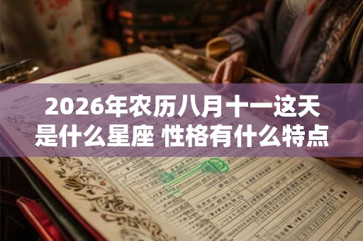 2026年农历八月十一这天是什么星座 性格有什么特点 2026年农历八月十一这天是什么星座 性格有什么特点
