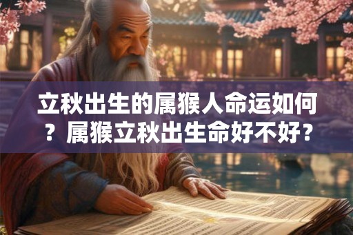 立秋出生的属猴人命运如何？属猴立秋出生命好不好？