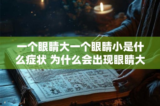 一个眼睛大一个眼睛小是什么症状 为什么会出现眼睛大小不一的症状