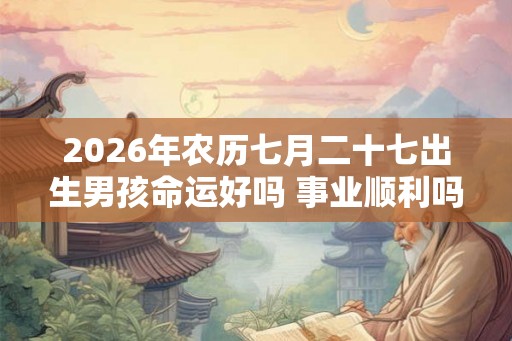 2026年农历七月二十七出生男孩命运好吗 事业顺利吗 2026年农历七月二十七出生男孩命运好吗 事业顺利吗
