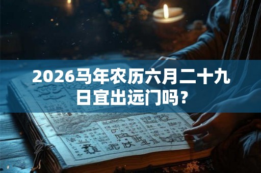 2026马年农历六月二十九日宜出远门吗? 2026马年农历六月二十九日宜出远门吗?