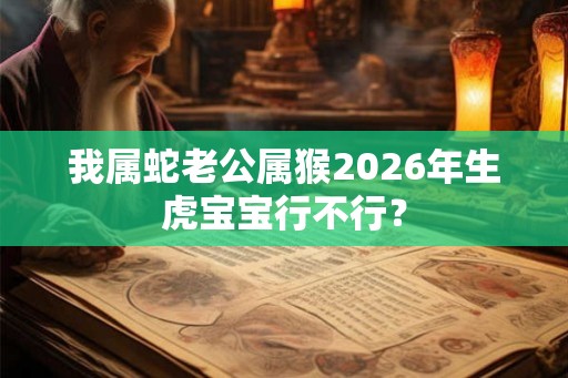 我属蛇老公属猴2026年生虎宝宝行不行？
