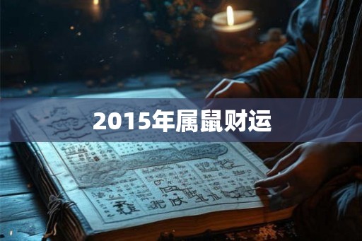 2015年属鼠财运 2015年属鼠财运