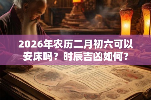2026年农历二月初六可以安床吗？时辰吉凶如何？