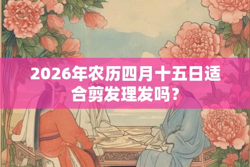 2026年农历四月十五日适合剪发理发吗？