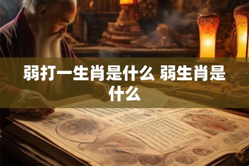 弱打一生肖是什么 弱生肖是什么