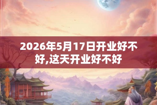 2026年5月17日开业好不好,这天开业好不好 2026年5月17日开业好不好,这天开业好不好