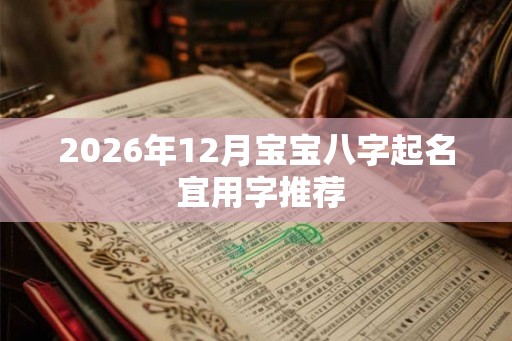 2026年12月宝宝八字起名 宜用字推荐 2026年12月宝宝八字起名 宜用字推荐