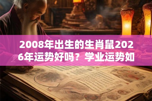 2008年出生的生肖鼠2026年运势好吗?学业运势如何? 2008年出生的生肖鼠2026年运势好吗?学业运势如何?