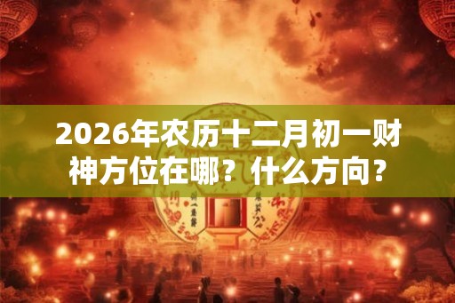 2026年农历十二月初一财神方位在哪？什么方向？