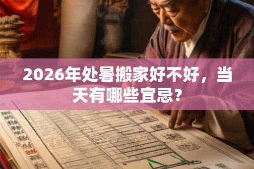 2026年处暑搬家好不好,当天有哪些宜忌? 2026年处暑搬家好不好,当天有哪些宜忌?