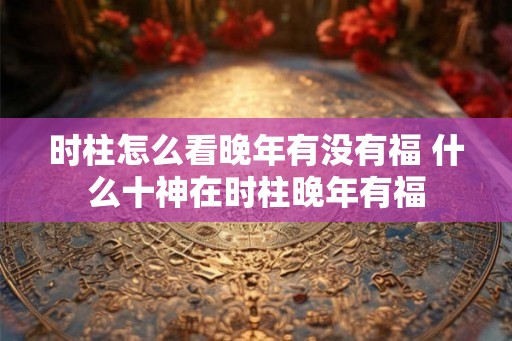 时柱怎么看晚年有没有福 什么十神在时柱晚年有福
