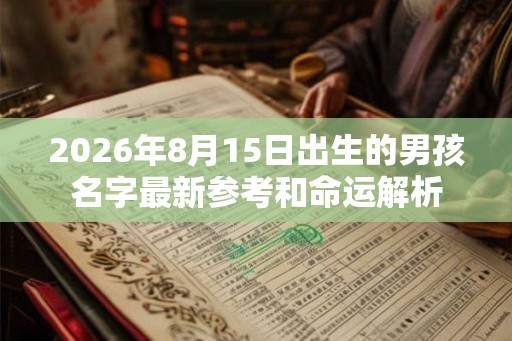 2026年8月15日出生的男孩名字最新参考和命运解析