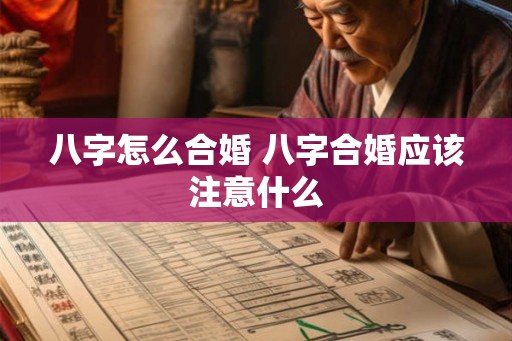 八字怎么合婚 八字合婚应该注意什么