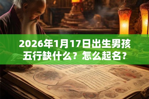 2026年1月17日出生男孩五行缺什么？怎么起名？