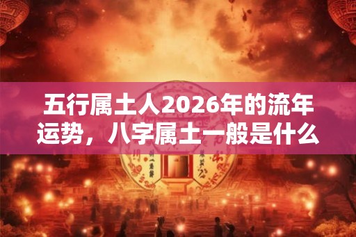 五行属土人2026年的流年运势,八字属土一般是什么命运? 五行属土人2026年的流年运势,八字属土一般是什么命运?