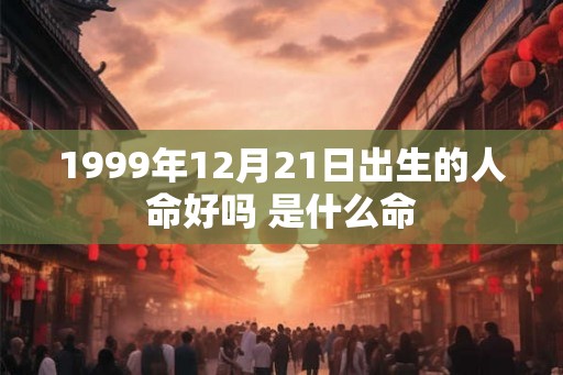 1999年12月21日出生的人命好吗 是什么命