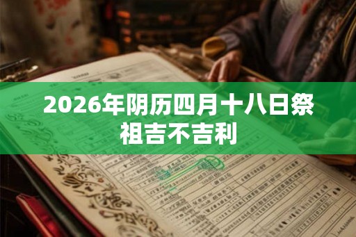 2026年阴历四月十八日祭祖吉不吉利