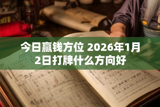 今日赢钱方位 2026年1月2日打牌什么方向好