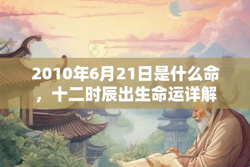 2010年6月21日是什么命，十二时辰出生命运详解