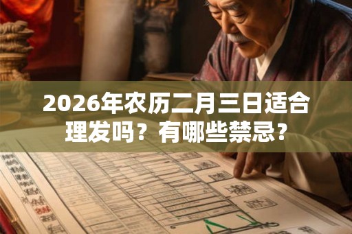 2026年农历二月三日适合理发吗？有哪些禁忌？