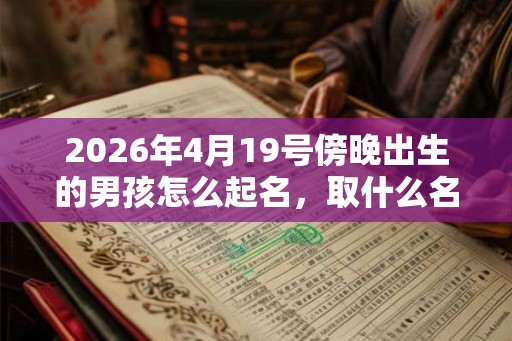 2026年4月19号傍晚出生的男孩怎么起名，取什么名字吉祥？