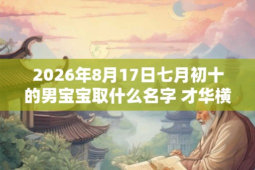 2026年8月17日七月初十的男宝宝取什么名字 才华横溢