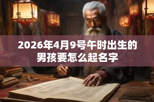 2026年4月9号午时出生的男孩要怎么起名字 2026年4月9号午时出生的男孩要怎么起名字