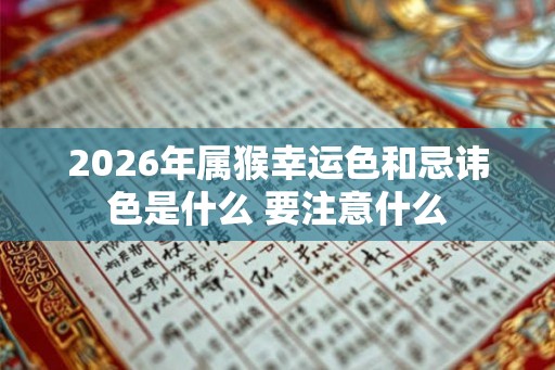 2026年属猴幸运色和忌讳色是什么 要注意什么