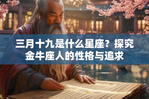 三月十九是什么星座？探究金牛座人的性格与追求