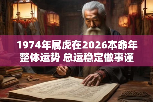 1974年属虎在2026本命年整体运势 总运稳定做事谨慎