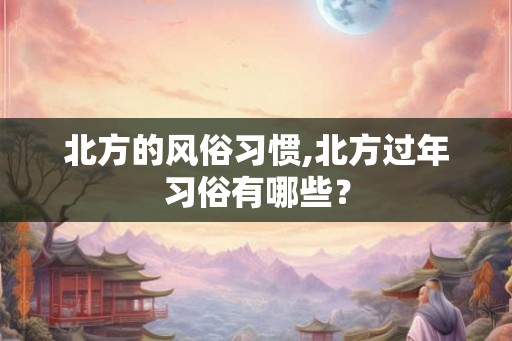 北方的风俗习惯,北方过年习俗有哪些？
