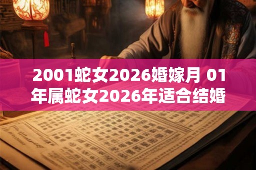 2001蛇女2026婚嫁月 01年属蛇女2026年适合结婚吗