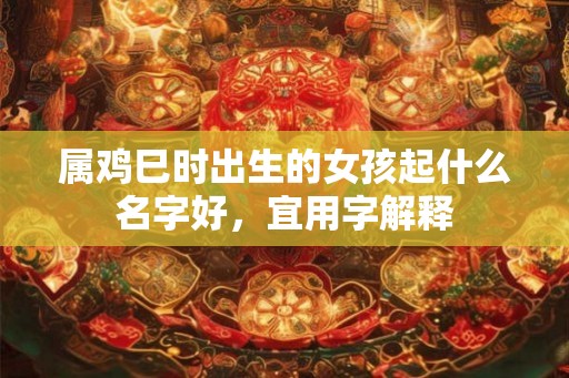 属鸡巳时出生的女孩起什么名字好，宜用字解释