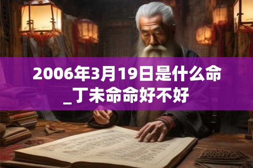 2006年3月19日是什么命_丁未命命好不好