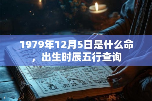 1979年12月5日是什么命,出生时辰五行查询 1979年12月5日是什么命,出生时辰五行查询