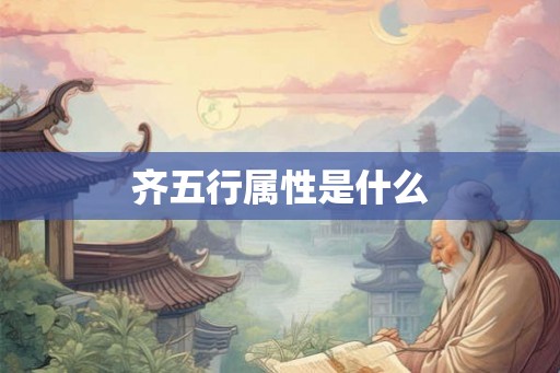 齐五行属性是什么